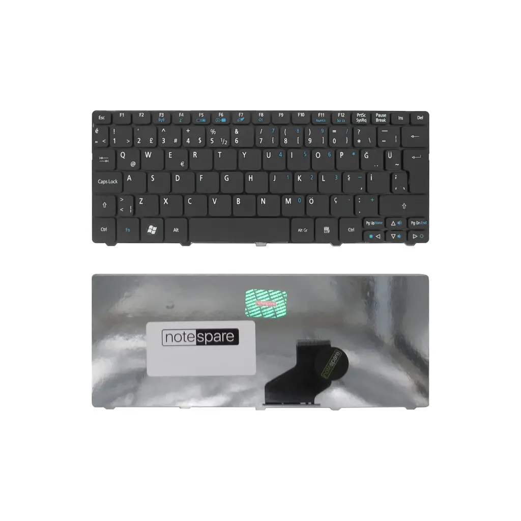 Acer Uyumlu KB.I100A.055, KB.I100A.084, KB.I100A.085, KB.I100A.112, KB.I100A.113 Klavye TR - Siyah