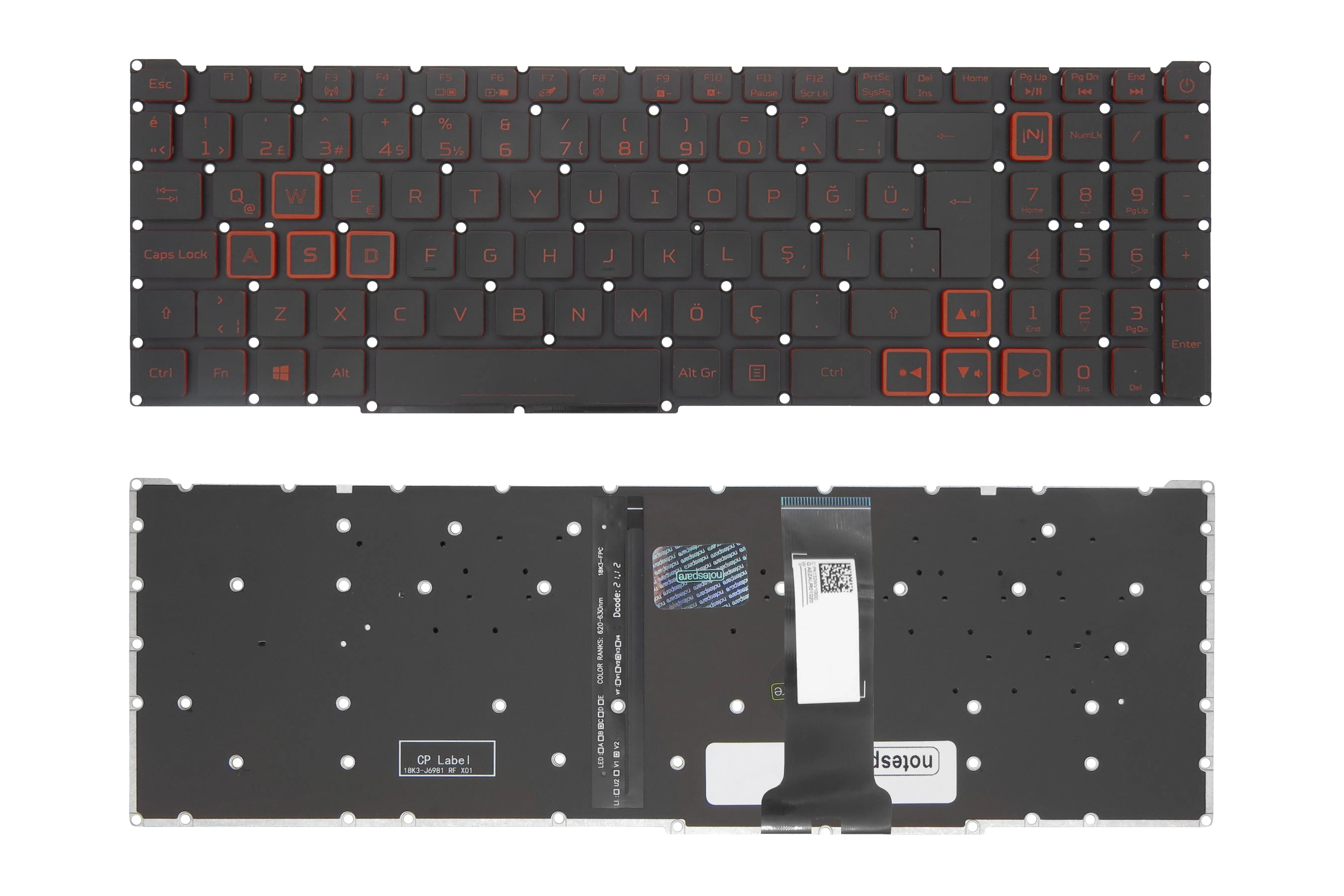 Acer Uyumlu Nitro 5 AN515-43 NH.Q5XEY.008, 5 AN515-43 NH.Q5XEY.00C Klavye TR