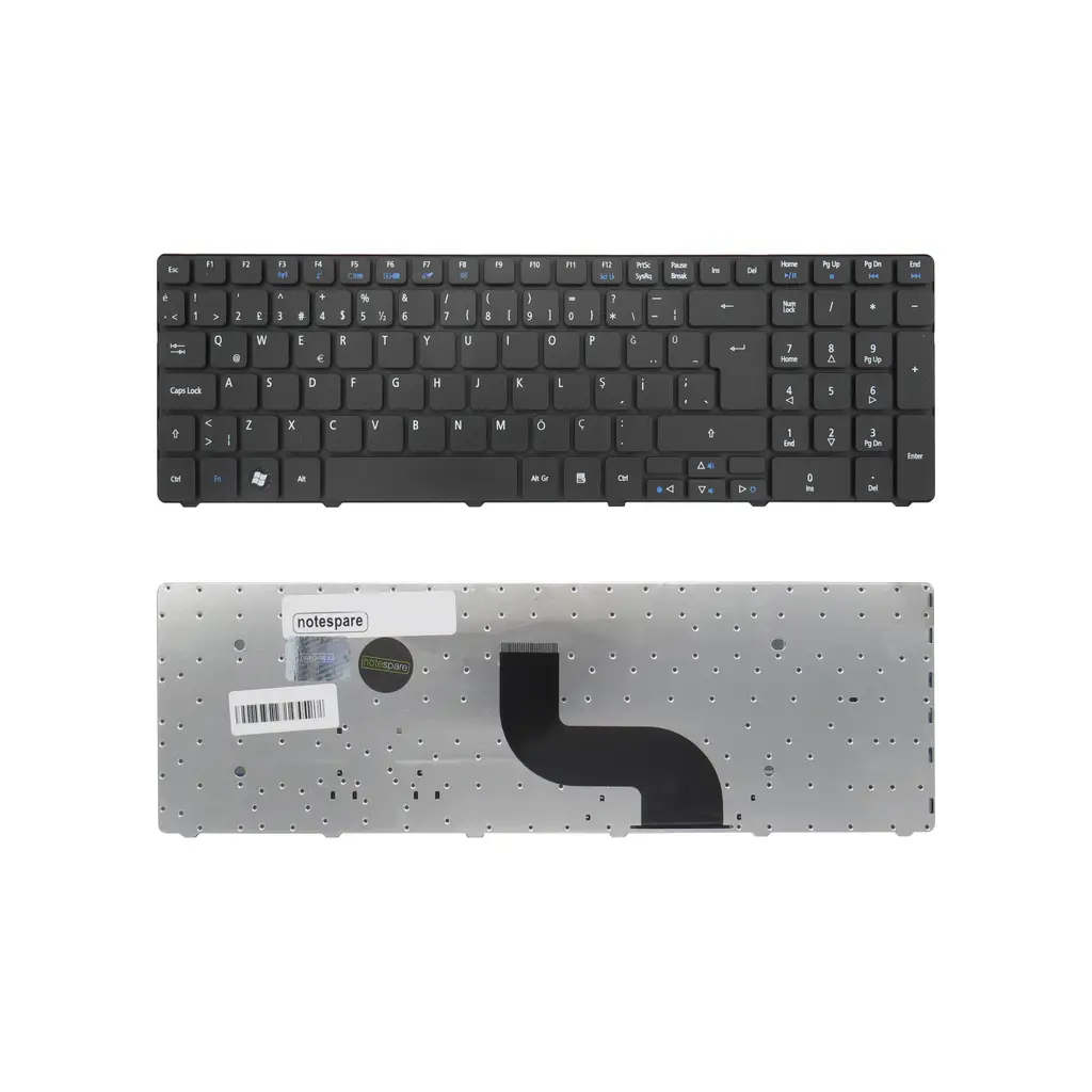 Acer Uyumlu TravelMate 5335, 5542, 5735, 5736, 5740, 5742, 5744, 7740 Klavye TR - Siyah