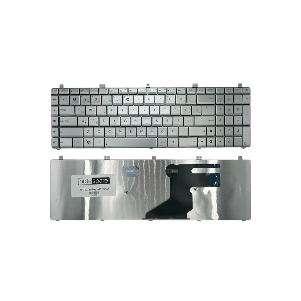 Asus ile Uyumlu 0KNB0-7200TU00, 0KNB0-7200UI00 Notebook Klavye Gümüş Gri TR