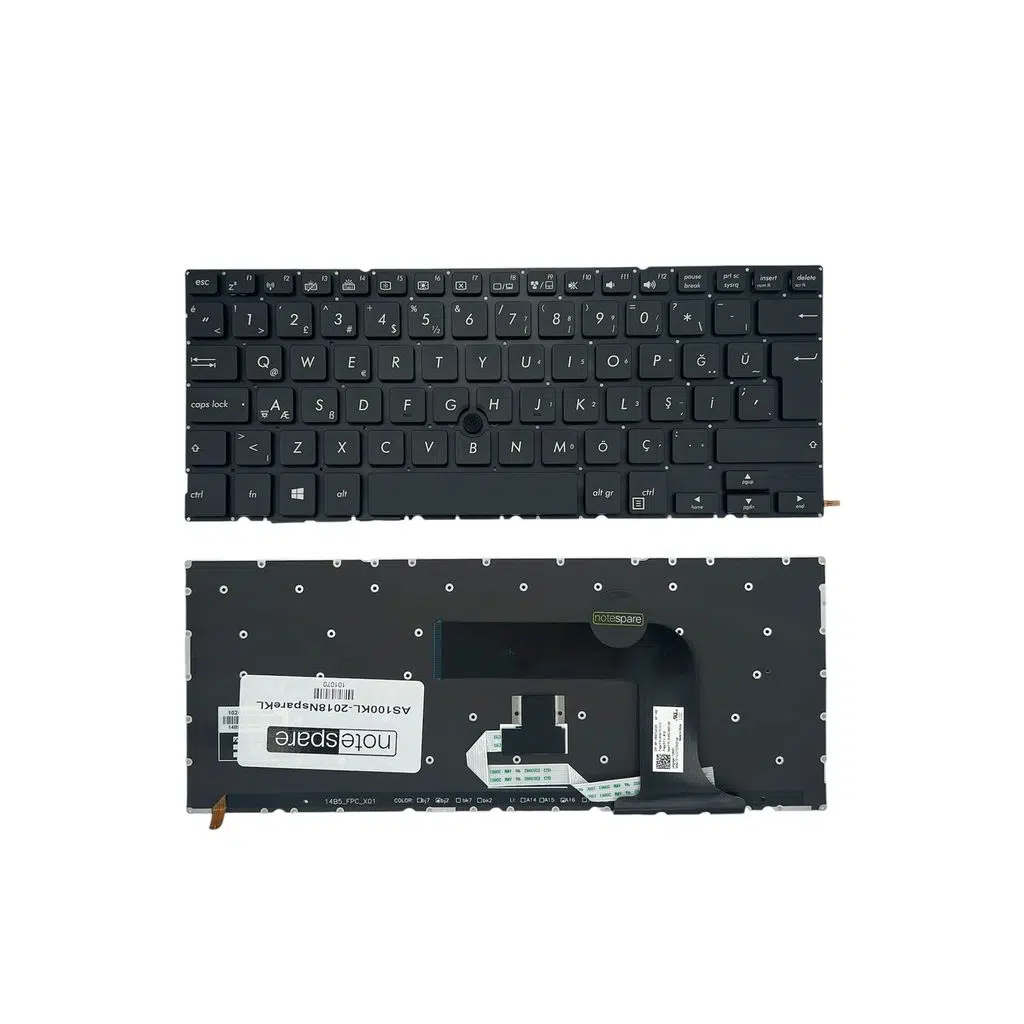 Asus ile Uyumlu BU403UA-TR762SD Notebook Klavye Işıklı Siyah TR