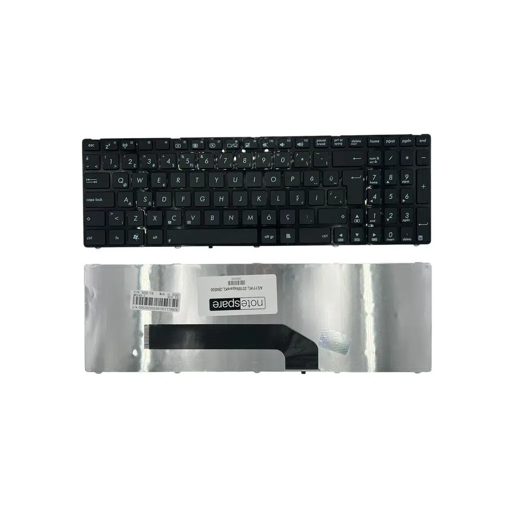 Asus ile Uyumlu K50, K50AB, K50AD, K50AE, K50AF, K50C, K50ID Notebook Klavye Siyah TR