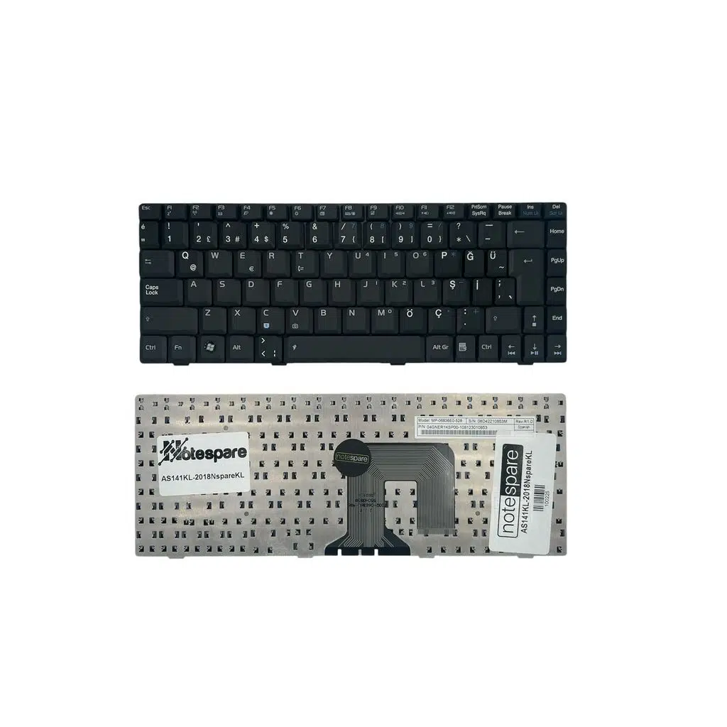 Asus ile Uyumlu V020462CS1, V030462GK1, V030462GS1 Notebook Klavye Siyah TR