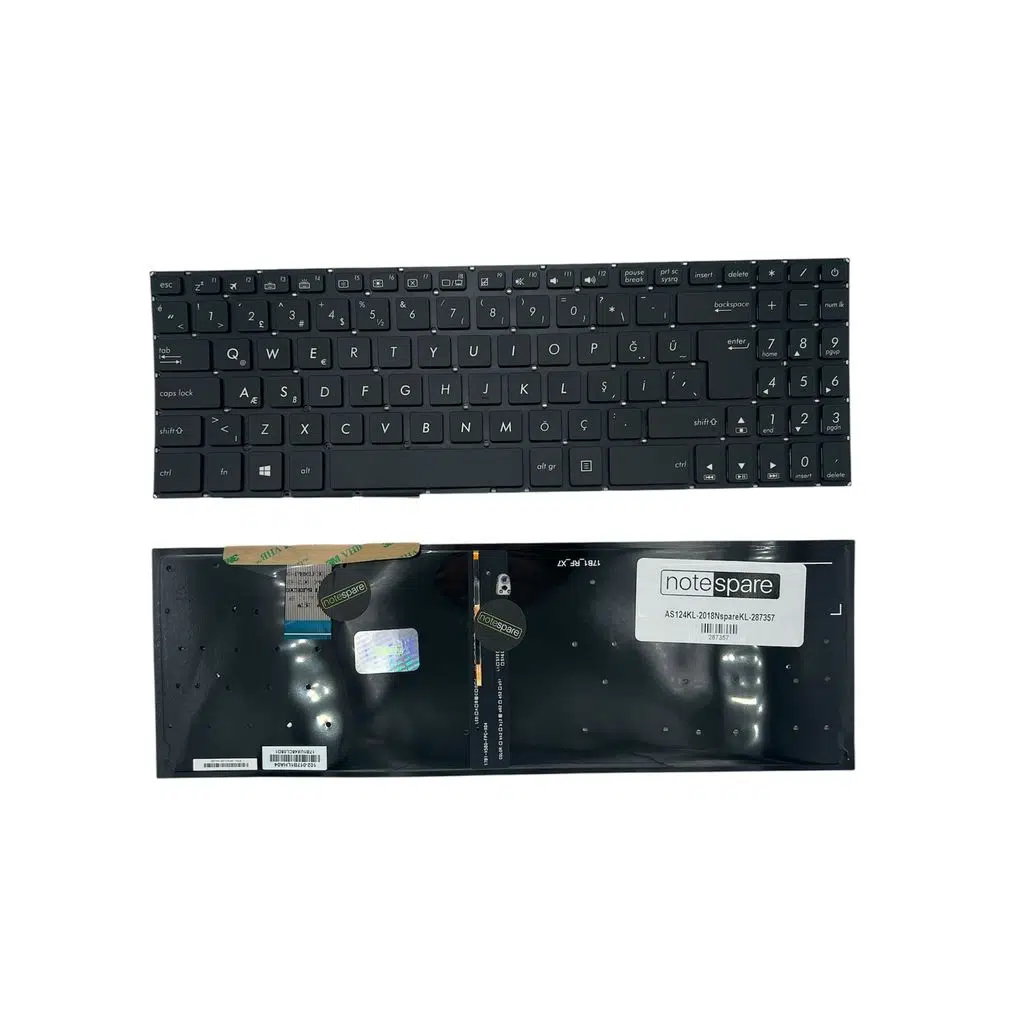 Asus ile Uyumlu VivoBook ASM17B16TQJ528, ASM17B16TQJ5284 Notebook Klavye Işıklı Siyah TR
