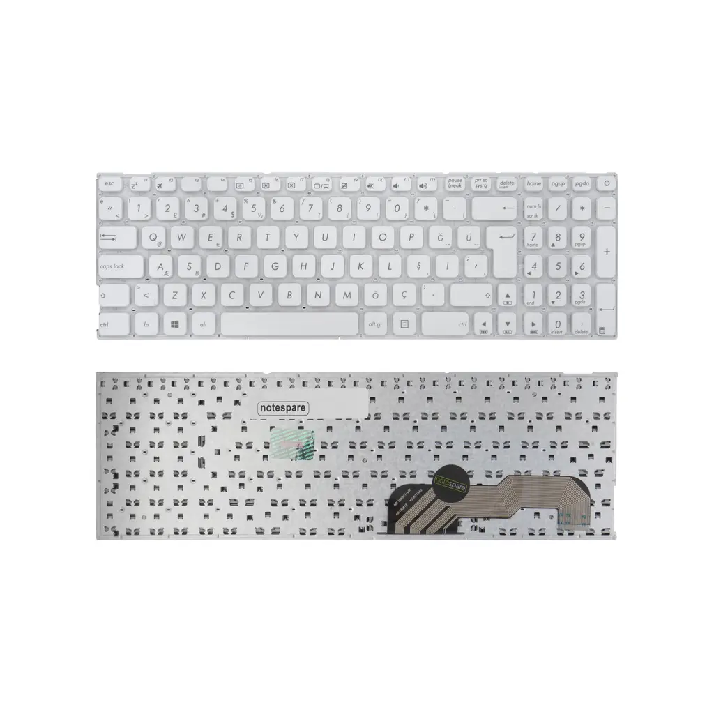 Asus Uyumlu F541UV-XX101T, F541UV-XX147T, F541UV-XX738T, K541UJ-GO218T Klavye TR - Beyaz