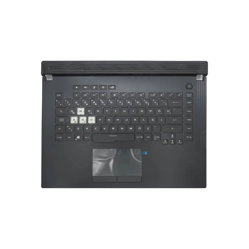ASUS Uyumlu ROG Strix G G531GT-AL253T, G G531GT-AL256G Klavye TR - 8 Pin Versiyon Üst Kasalı - Işıklı