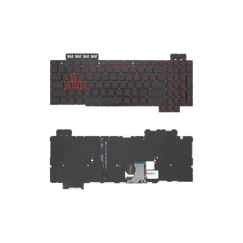 ASUS Uyumlu TUF Gaming FX705GE-EV097, FX705GE-EV168T, FX705GE-EV450 Klavye TR - Işıklı - RGB Aydınlatma