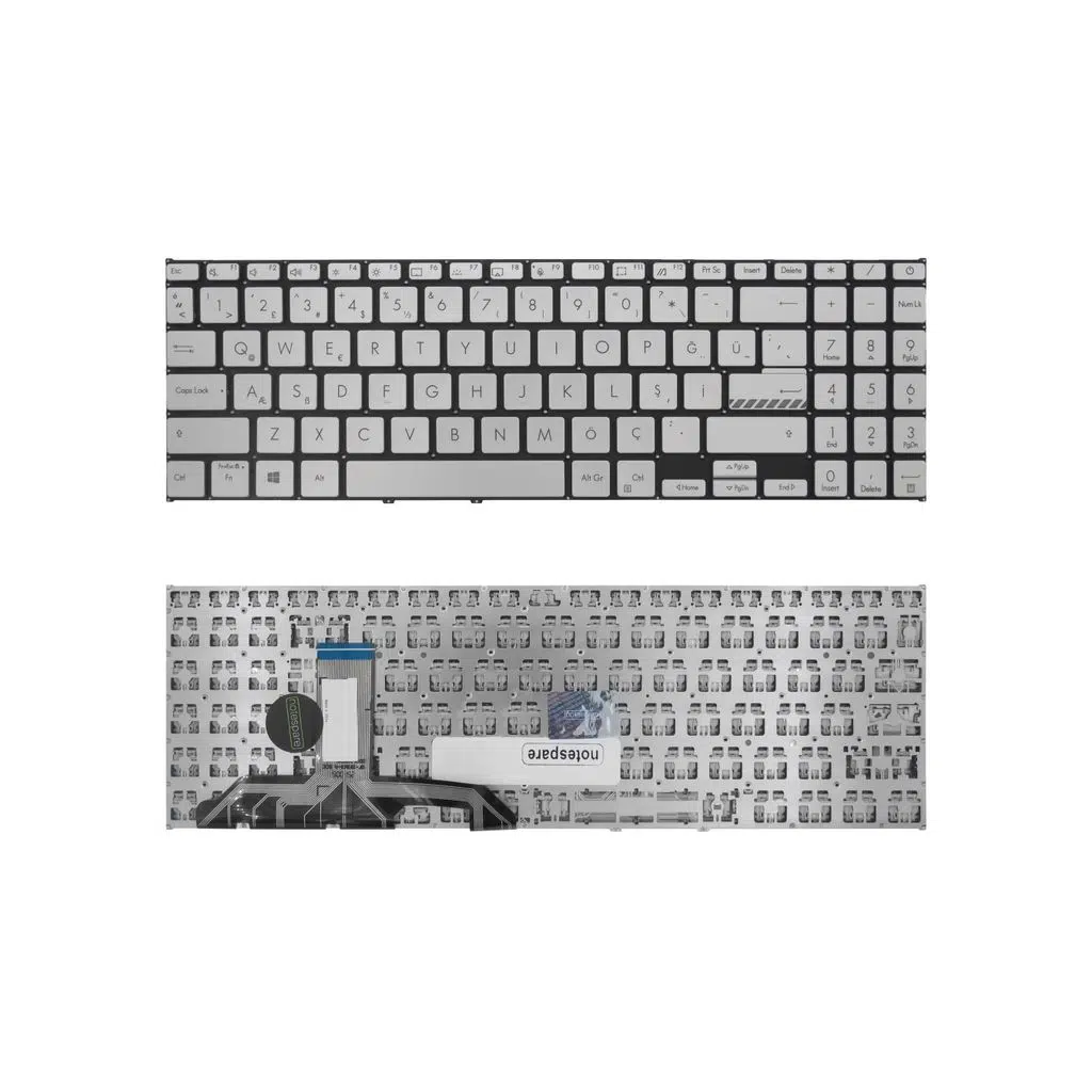 Asus Uyumlu VivoBook 15 X1502ZA-EJ922 Klavye TR - Gümüş Gri