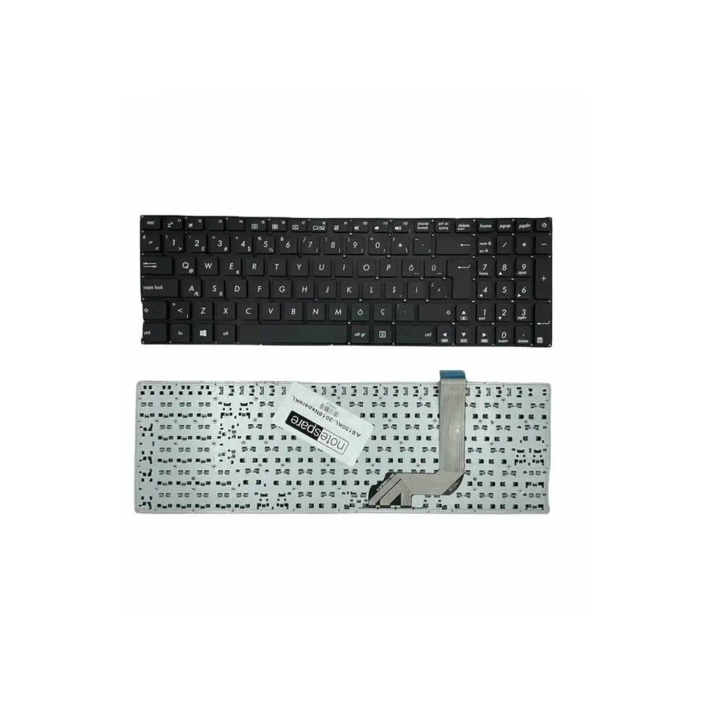 ASUS Uyumlu VivoBook 15 X542UN-DM288, 15 X542UN-DM289, 15 X542UN-GQ033T Klavye Siyah TR
