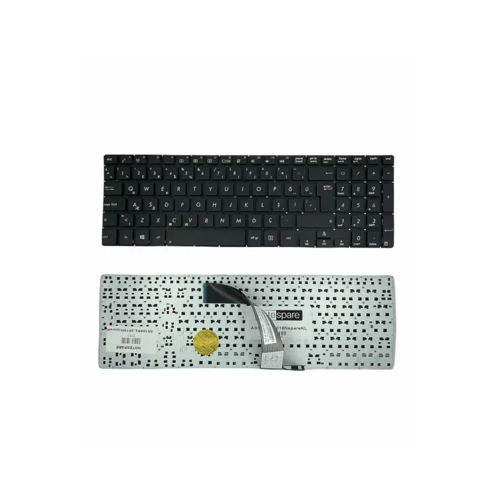 ASUS Uyumlu VivoBook Flip TP501UB-CJ044T, TP501UB-CJ051T Klavye Siyah TR