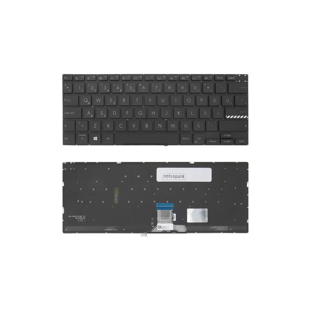 ASUS Uyumlu Vivobook Pro 14 OLED K3400PH-KM115W Klavye TR - Işıklı Siyah