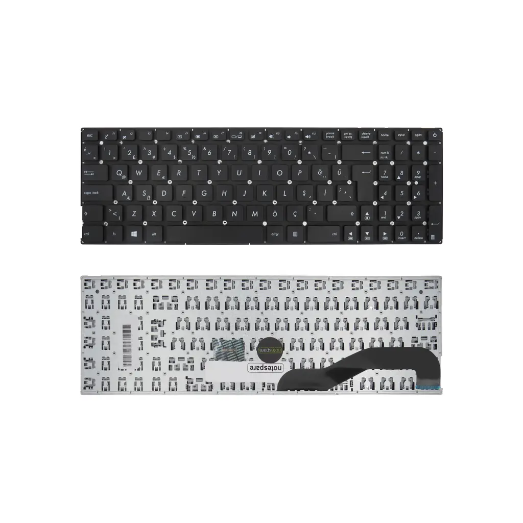 ASUS Uyumlu VivoBook X540UP-GO035T, X540UP-GO071T, X540UV-DM216T Klavye TR - Siyah