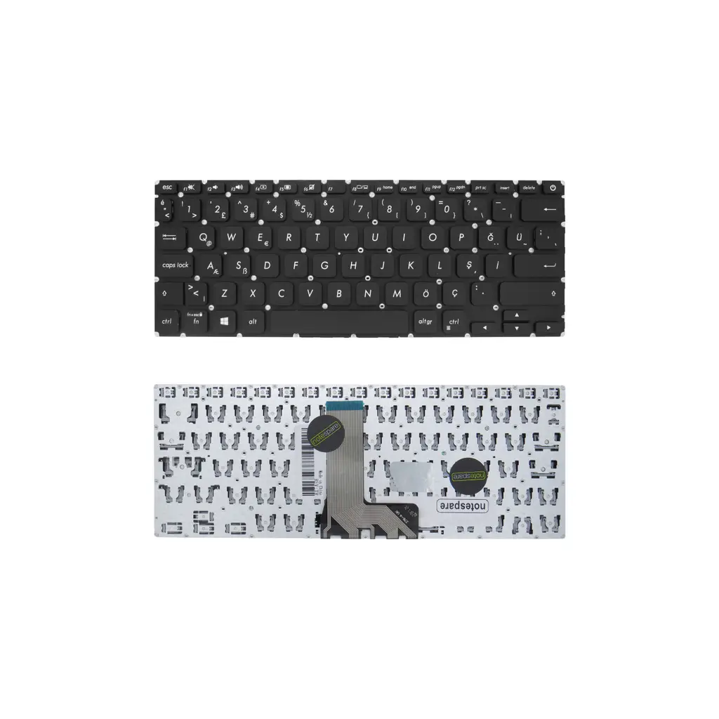 Asus Uyumlu X409FA-BV659, X409FA-BV660, X409FA-BV669, X409FA-EK036 Klavye TR - Siyah