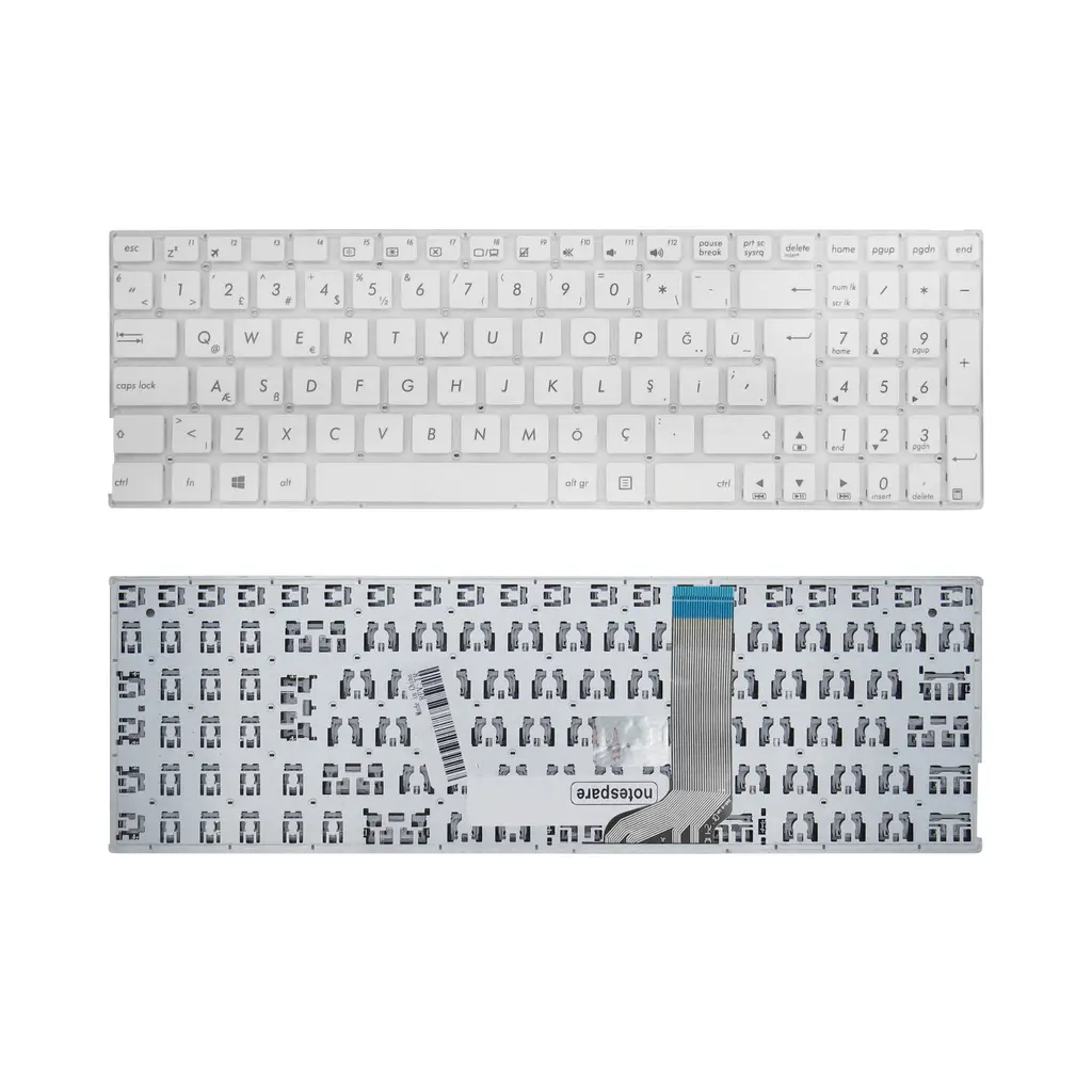 ASUS Uyumlu X556UQ-DM786D, X556UQ-DM787D, X556UR-DM298D Klavye TR - Beyaz