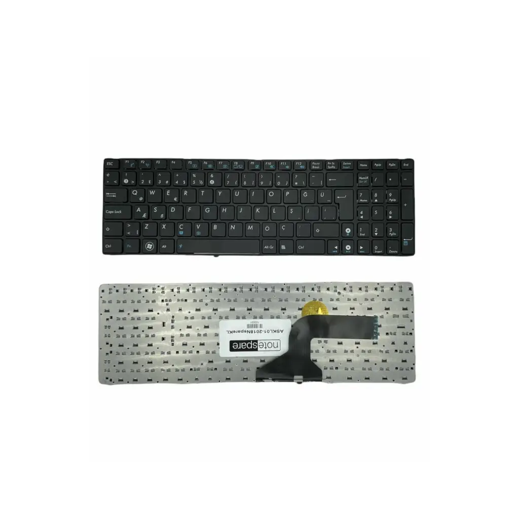 ASUS Uyumlu X75VC-TY021D, X75VC-TY021H, X75VC-TY022D, X75VC-TY022H Klavye Siyah TR