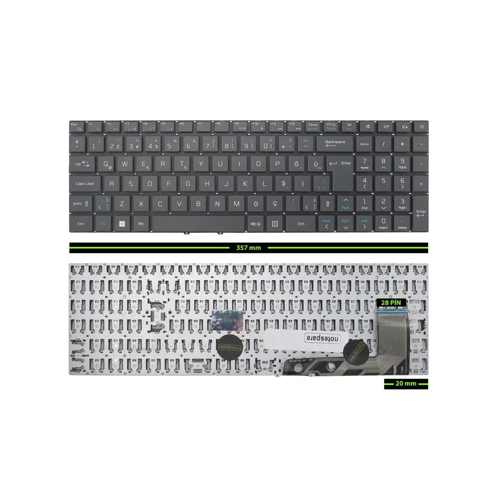 Casper Uyumlu Nirvana C370.4020-4C00X Klavye TR - Versiyon 1 - Siyah