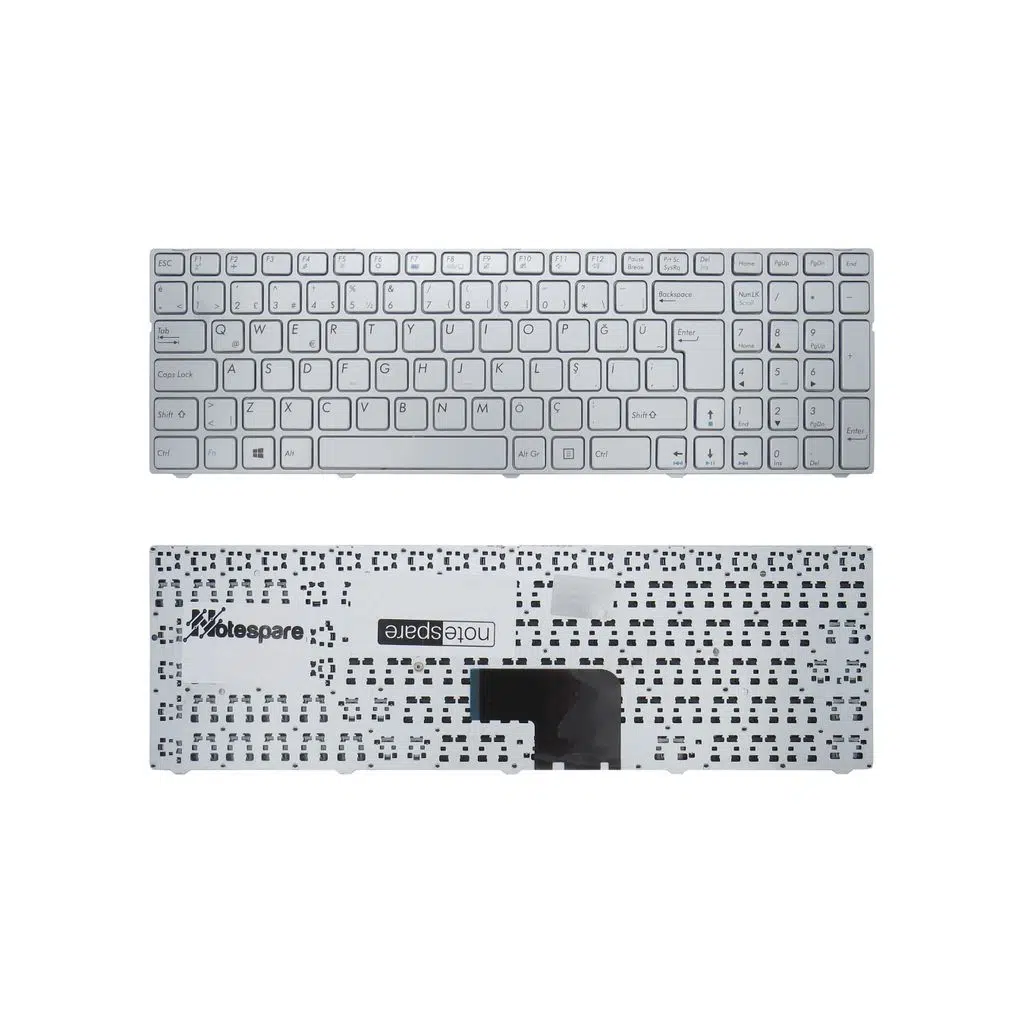 Casper Uyumlu Nirvana NB 17.3 CRY Klavye TR - Gümüş Gri