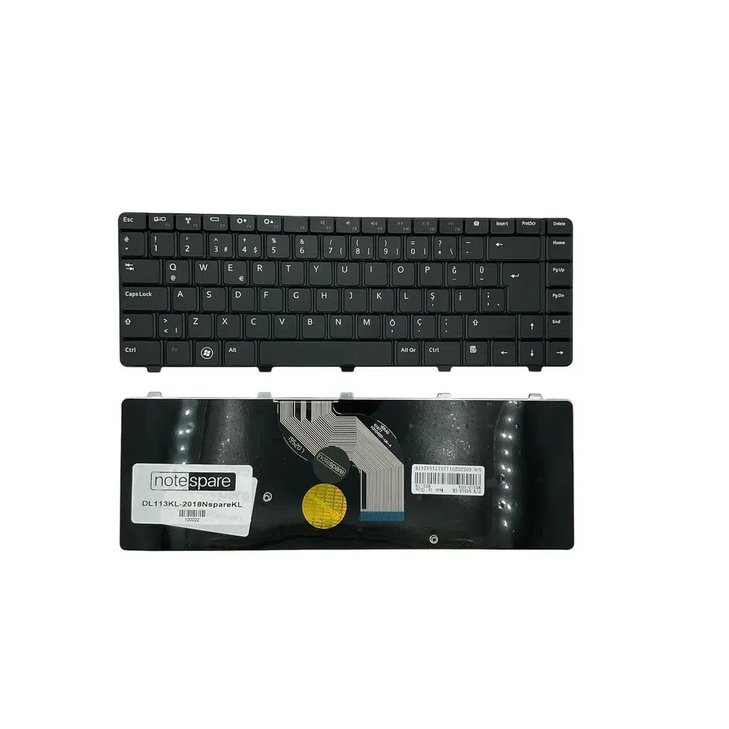 Dell ile Uyumlu Inspiron 14V N5020, 14V N5030, 15R-M5030, 15R-N5030 Notebook Klavye Siyah TR