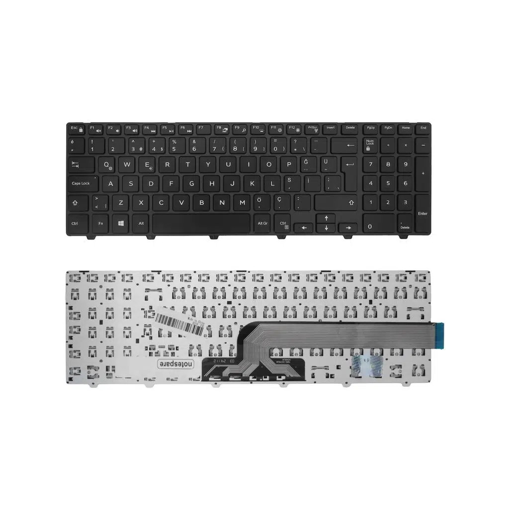 Dell Uyumlu Inspiron 3541 BA6W45C, 3541 E110F45C, 3542 21F45C Klavye TR - Siyah