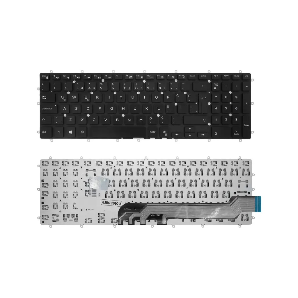 Dell Uyumlu Inspiron 3585-HDSR3F41C05, 3593-FB65F8256C Klavye TR - Siyah
