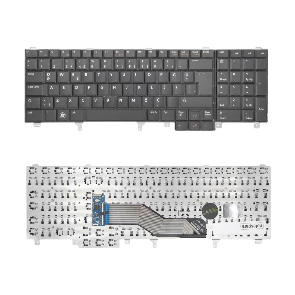 Dell Uyumlu Latitude E6530-L036530101E-DF, E6530-L066530104E-DF Klavye TR - Siyah