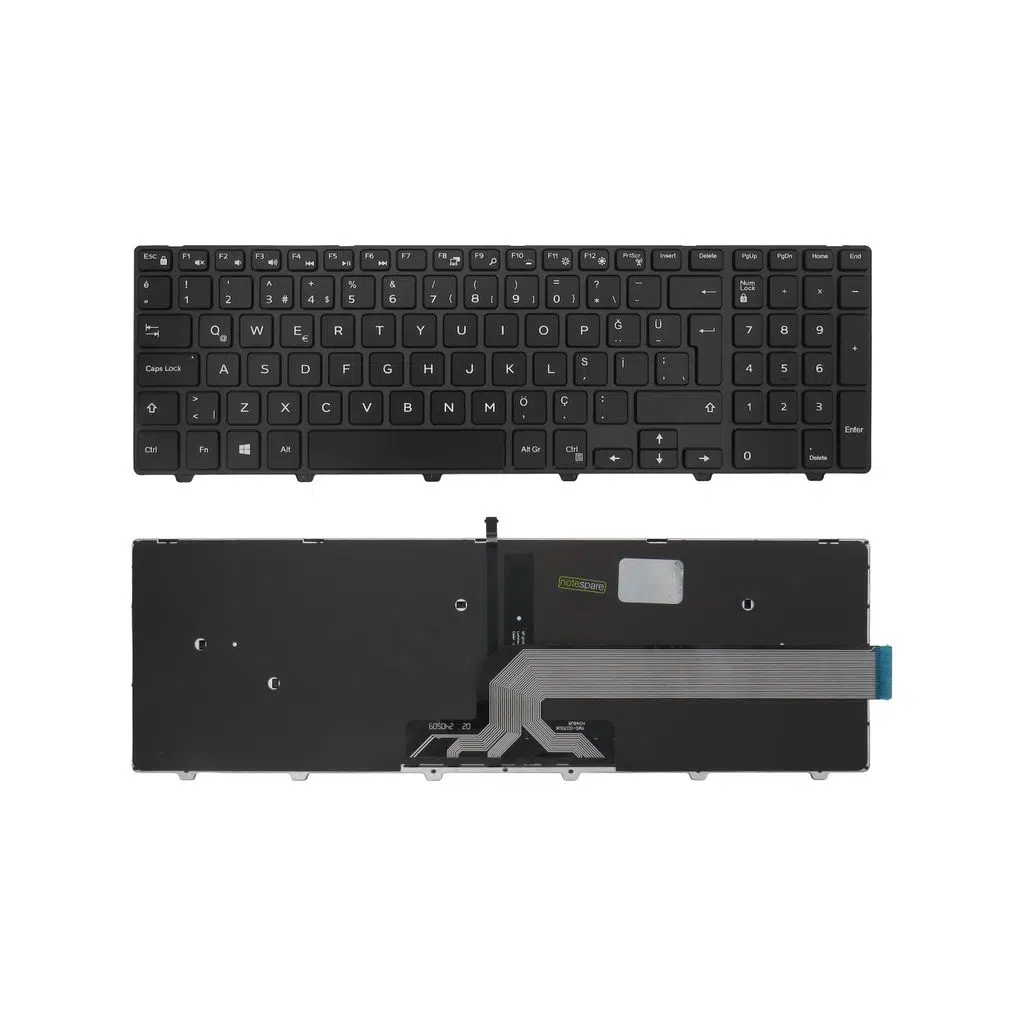 Dell Uyumlu Vostro 15-3558 Klavye TR - Işıklı Siyah