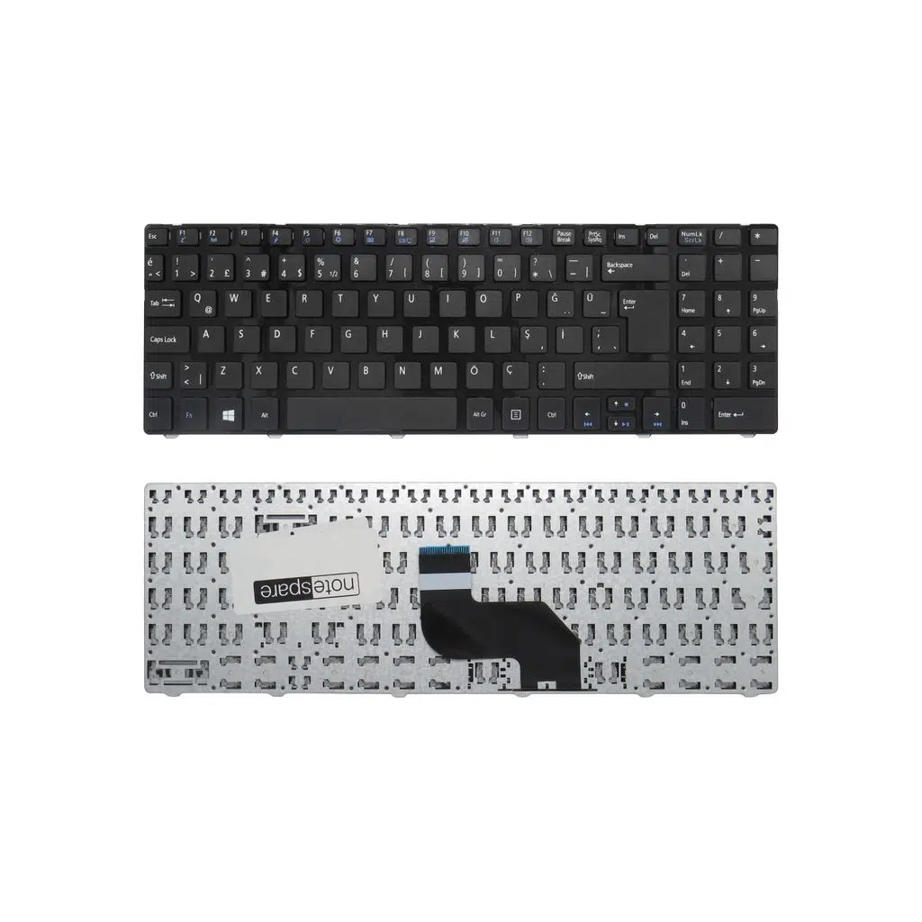 Grundig Uyumlu GNB 1597 B1 I7, GNB 1597 B2 I7, GNB 1670 B1 I7, GNB 1670 B2 I7 Klavye TR - Çerçeveli