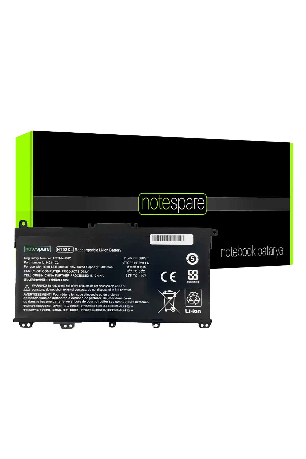 Hp ile Uyumlu Ht03xl, Hto3xl, Ht03041xl, Hto3041xl Notebook Batarya Pil