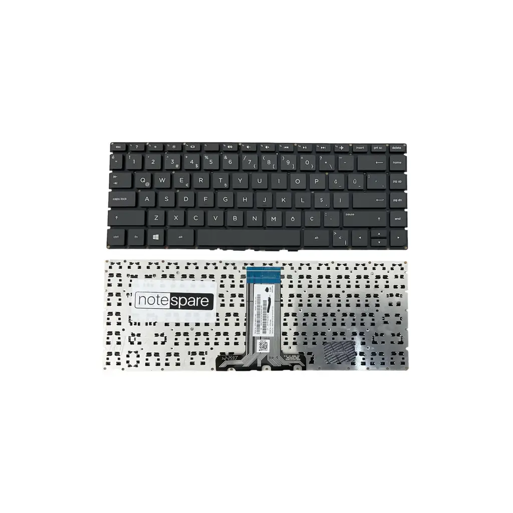 Hp ile Uyumlu Pavilion 14-al107nt (Z3C48EA) Notebook Klavye Siyah TR Küçük Enter Versiyon