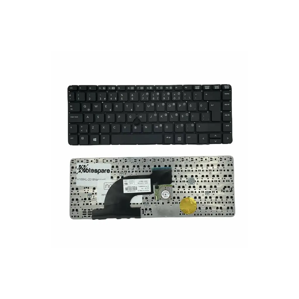 Hp ile Uyumlu ProBook 640 G1 (F1Q65EA), 640 G1 (L8U03ES) Notebook Klavye Siyah TR
