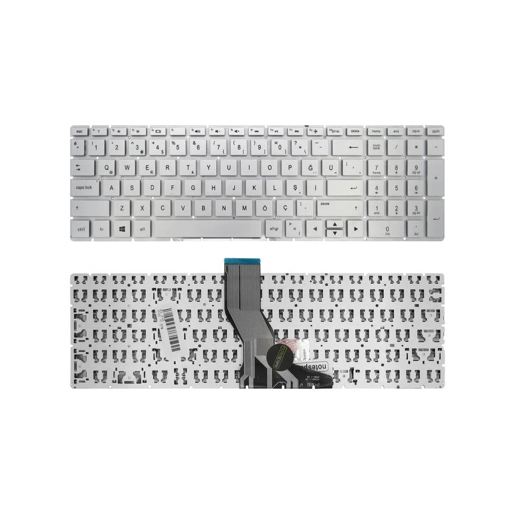 HP Uyumlu 15-ra014nt (3QU33EA), 15-ra100nt (7Gs62EA) Klavye TR - Gümüş Gri
