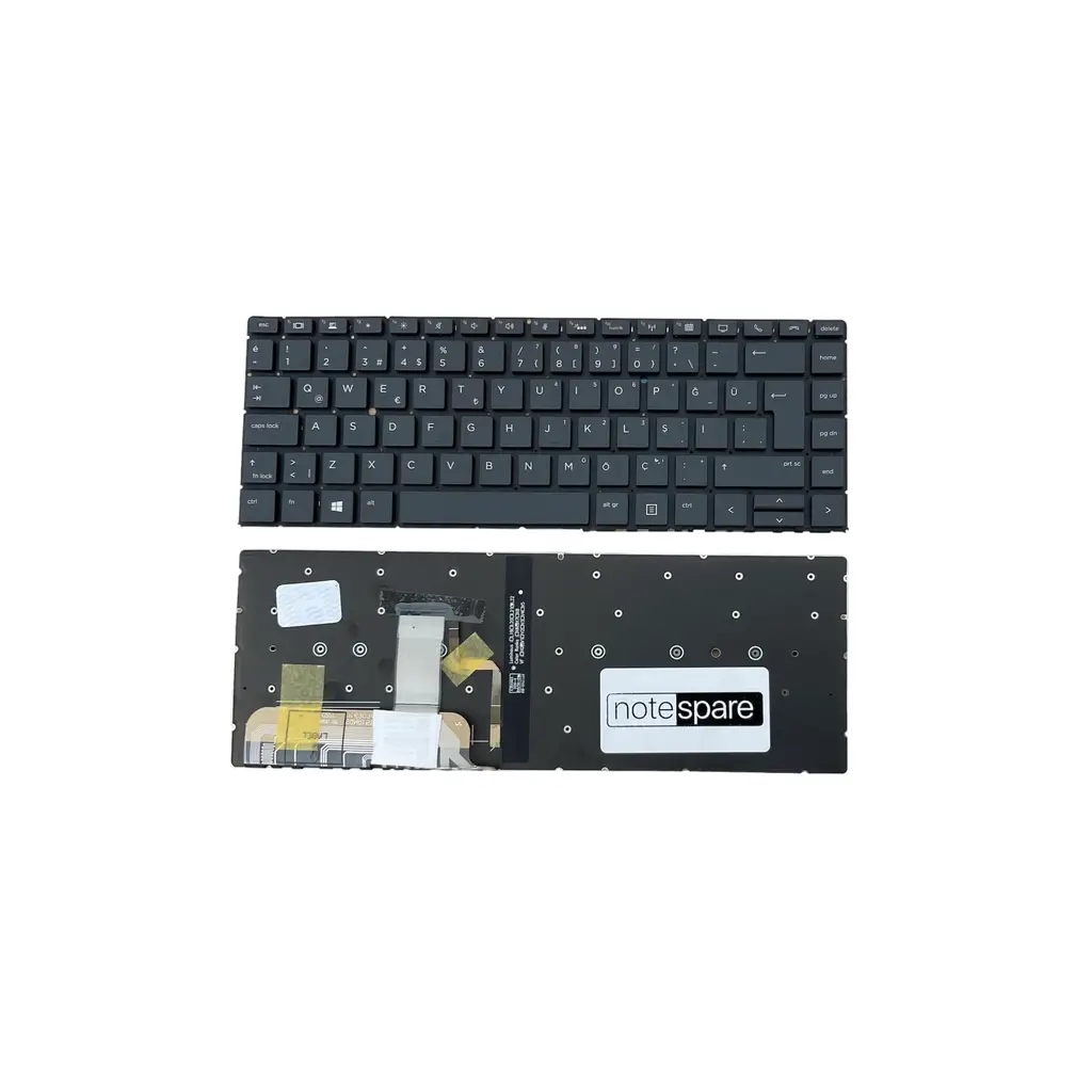 HP Uyumlu EliteBook 1040 G4 (2FZ08AV), 1040 G4 (2FZ09AV) Işıklı Klavye Siyah TR