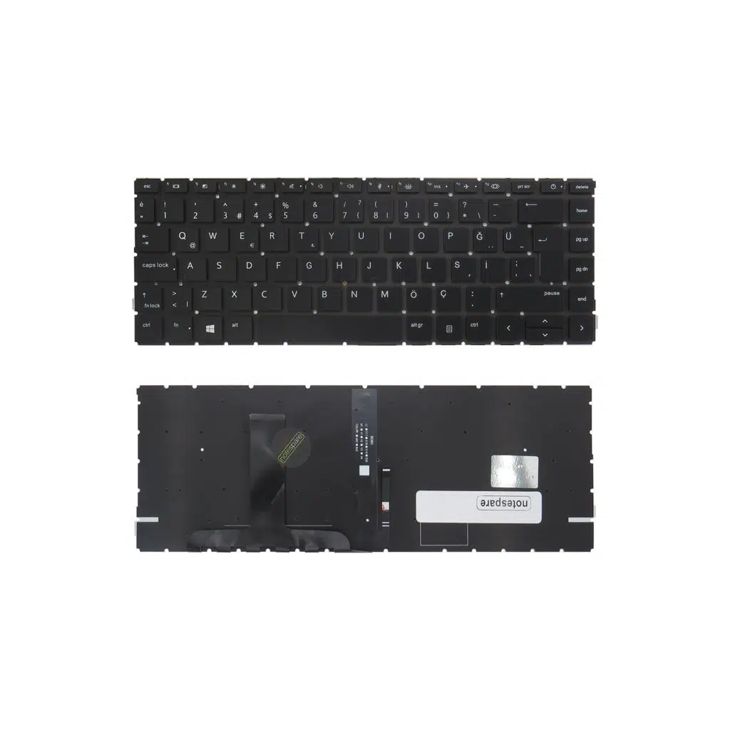 HP Uyumlu EliteBook 645 G9 (9M3R7AT) Klavye TR - Işıklı Siyah