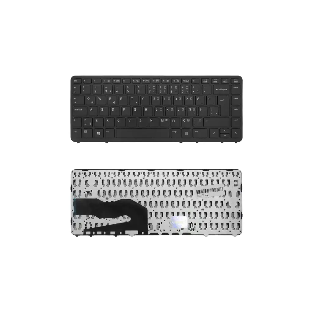 HP Uyumlu EliteBook 755 G2 (N6Q79EA), 840 G1 (E2G36EC) Klavye TR - Siyah Çerçeveli