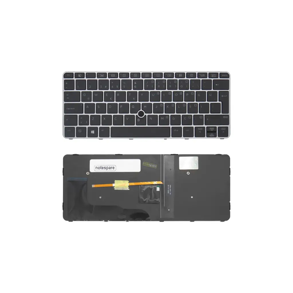 HP Uyumlu EliteBook 820 G3, 820 G4 Klavye TR - Işıklı Siyah