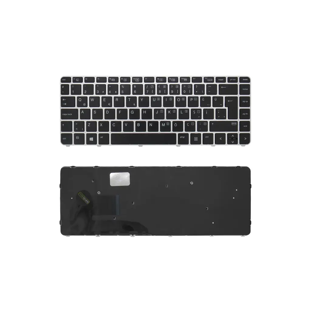 Hp Uyumlu EliteBook 840 G4 (Z2V46EA), 840 G4 (Z2V47EA) Klavye TR - Siyah