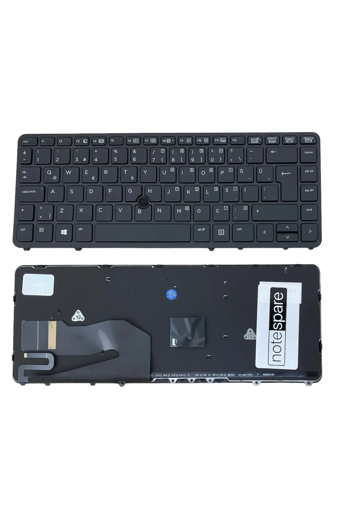 HP Uyumlu EliteBook 850 G1 (F1N40EA), 850 G1 (F1N73EA) Klavye TR - Işıklı Siyah Çerçeveli