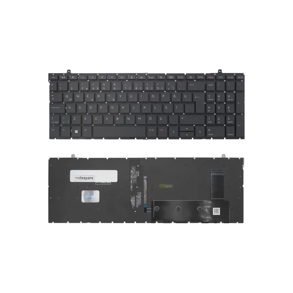 HP Uyumlu EliteBook 860 G10 (9Y982UC), 860 G10 (9Y9A0PC) Klavye TR - Işıklı Siyah