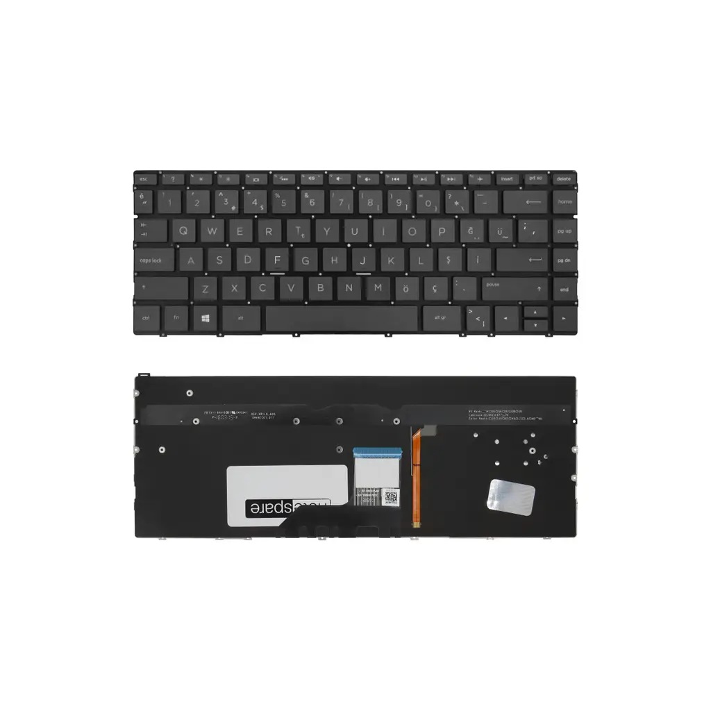 Hp Uyumlu Envy 13-ah1003nt 4UU35EA Klavye TR - Işıklı Siyah