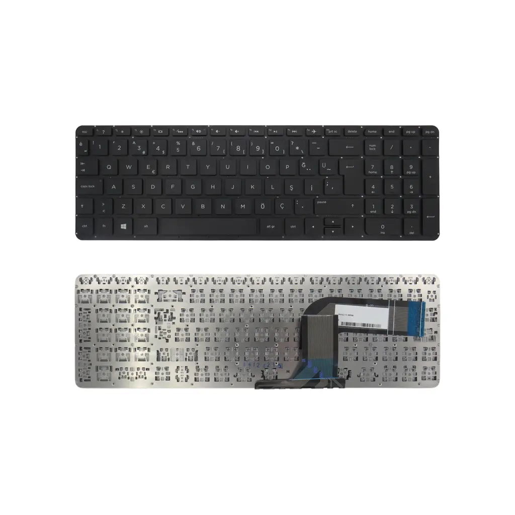 HP Uyumlu Pavilion 15-p220nt (N0S60EA), 15-p220nt (N0S60EA) Klavye TR - Siyah