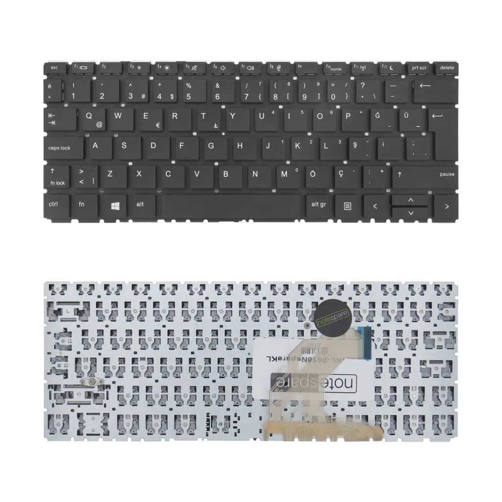 Hp Uyumlu ProBook 430 G6 (9WB69EC), 430 G6 (9WS40EC), 430 G6 (9WS71EC) Klavye TR - Siyah - Büyük Enter