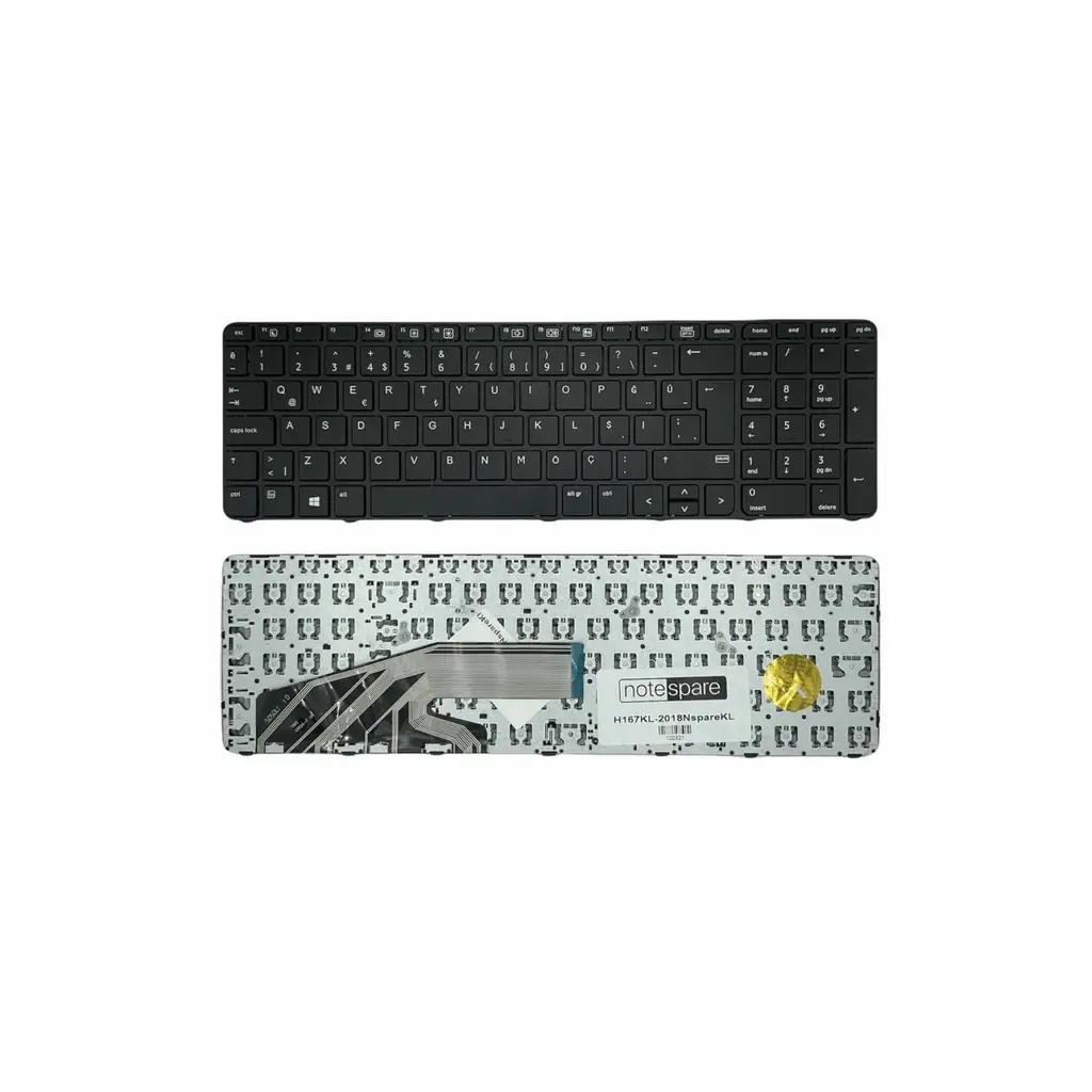 HP Uyumlu ProBook 450 G3 (W4P24EA), 450 G3 (W4P25EA), 450 G3 (W4P26EA) Klavye Siyah TR