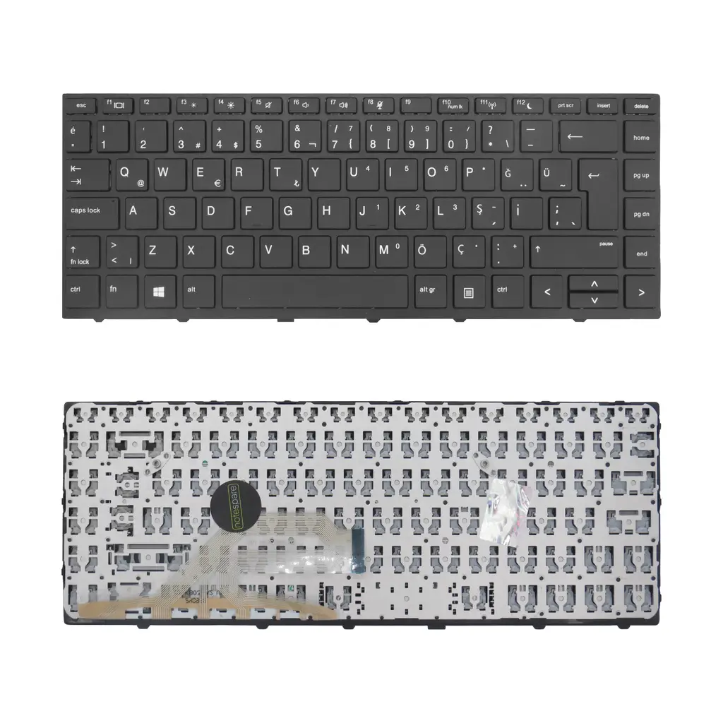 HP Uyumlu ProBook 645 G4 (4QZ16ES), 645 G4 (5DG14ES), 645 G4 (5DG15ES) Klavye TR - Siyah Çerçeveli