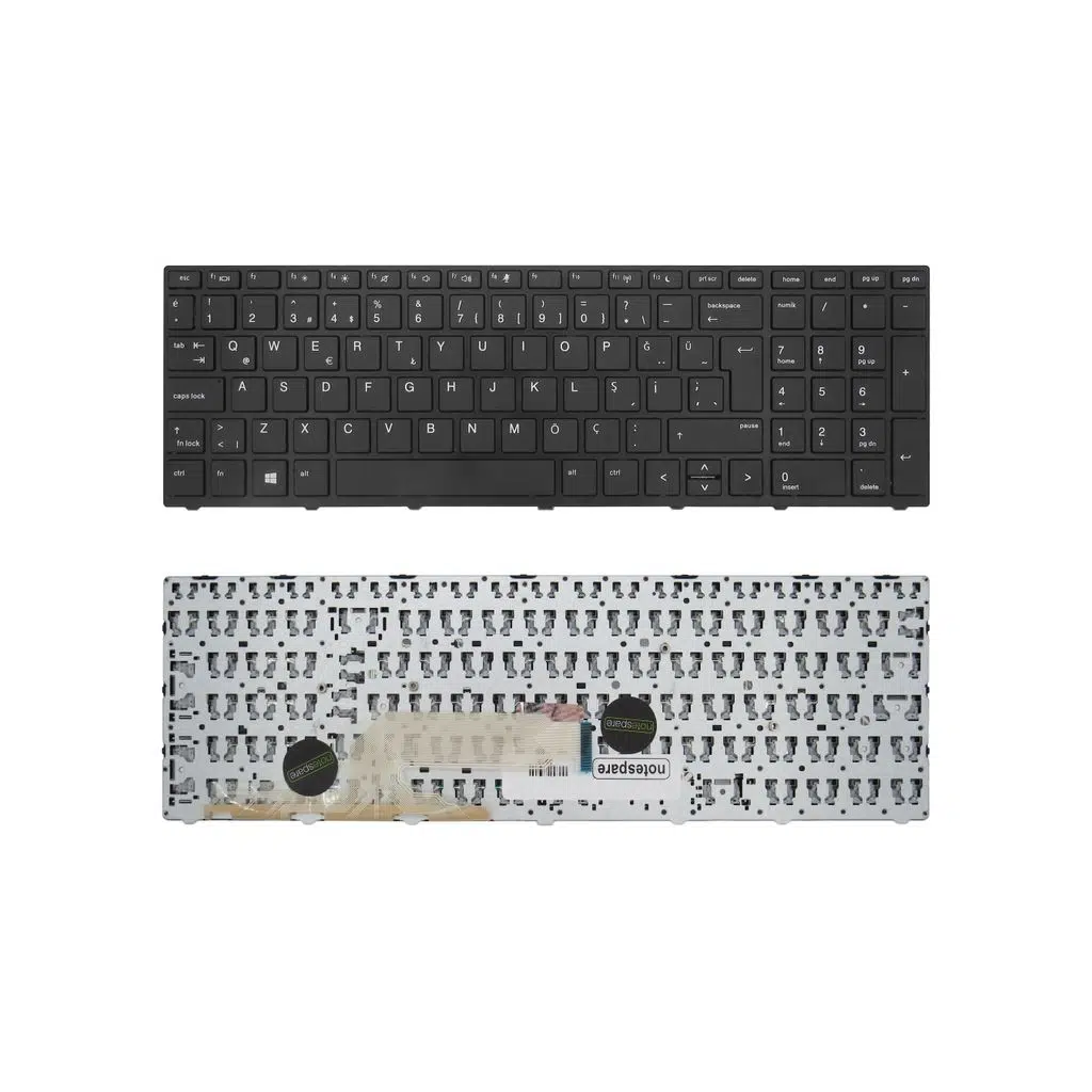 HP Uyumlu ProBook 650 G5 (7KP32EA), 650 G5 (7KP35EA) Klavye TR - Siyah