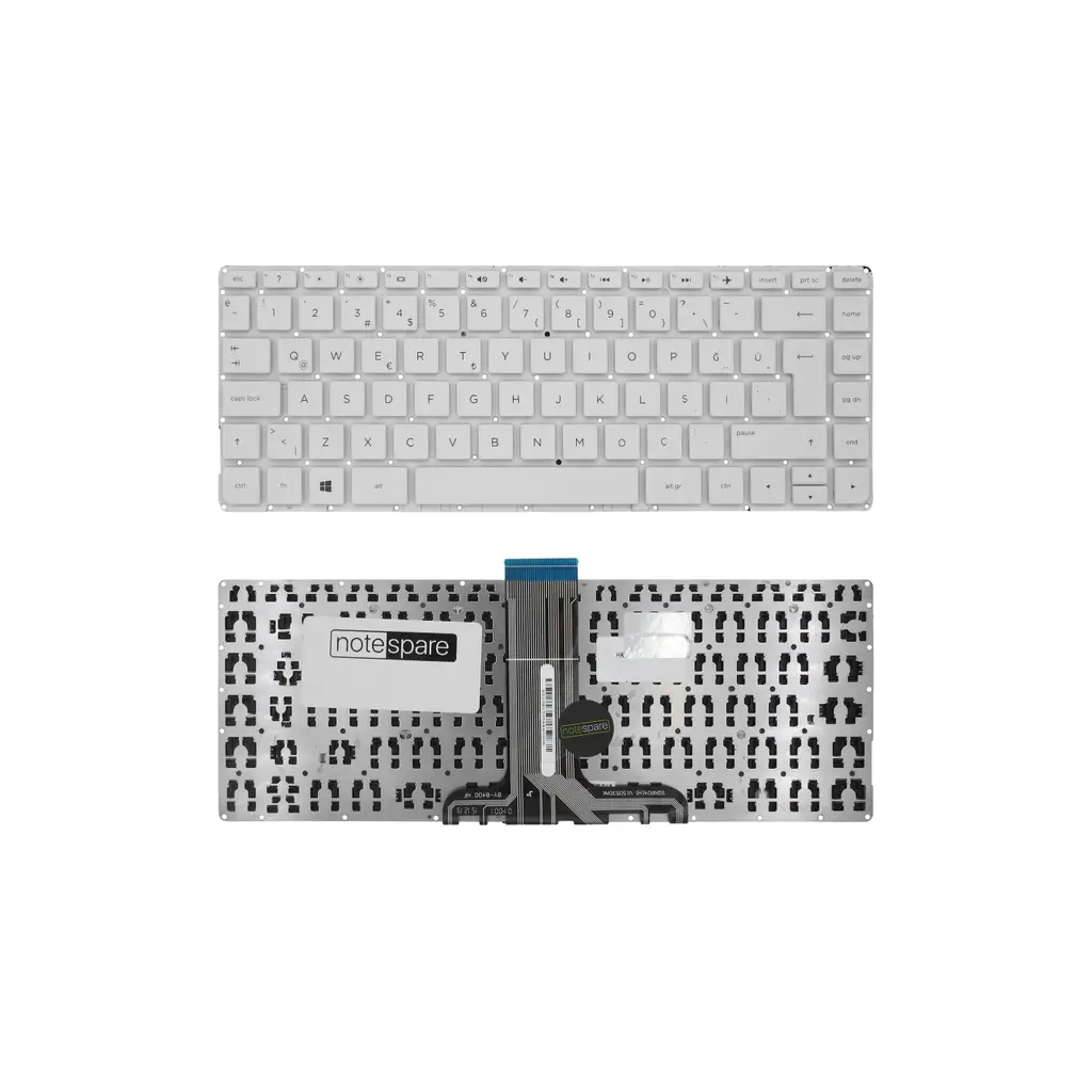 Hp Uyumlu Stream 14-ax002nt (1JL58EA) Klavye TR - Beyaz - Büyük Enter