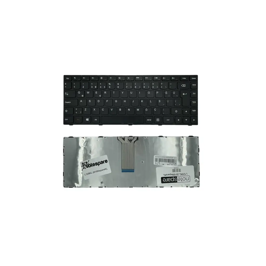 Lenovo ile Uyumlu Flex 2-14 20404, Flex 2-14 20432, Flex 2-14 80FJ Notebook Klavye Siyah TR