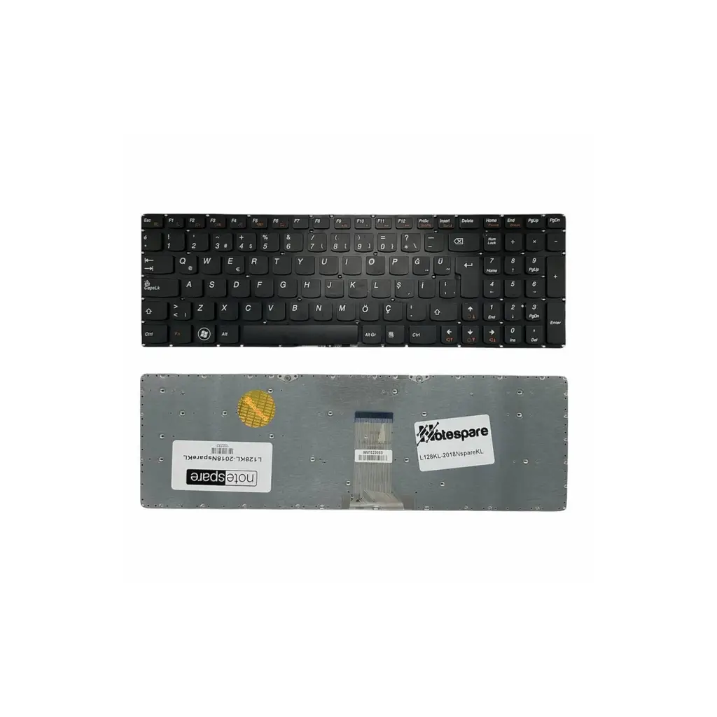 Lenovo ile Uyumlu IdeaPad B5400 Type 80B7, B5400 Type 80B8 Notebook Klavye Siyah TR