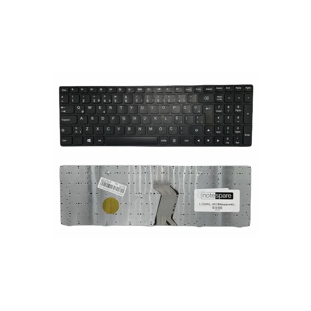 Lenovo ile Uyumlu IdeaPad G505 Type 20240, G505 Type 80AA Notebook Klavye Siyah TR