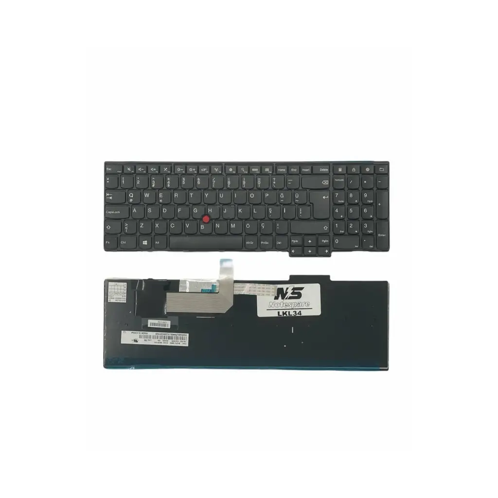 Lenovo ile Uyumlu ThinkPad T540p 20BE00B2TX, T540p 20BFS41100 Notebook Klavye Siyah TR