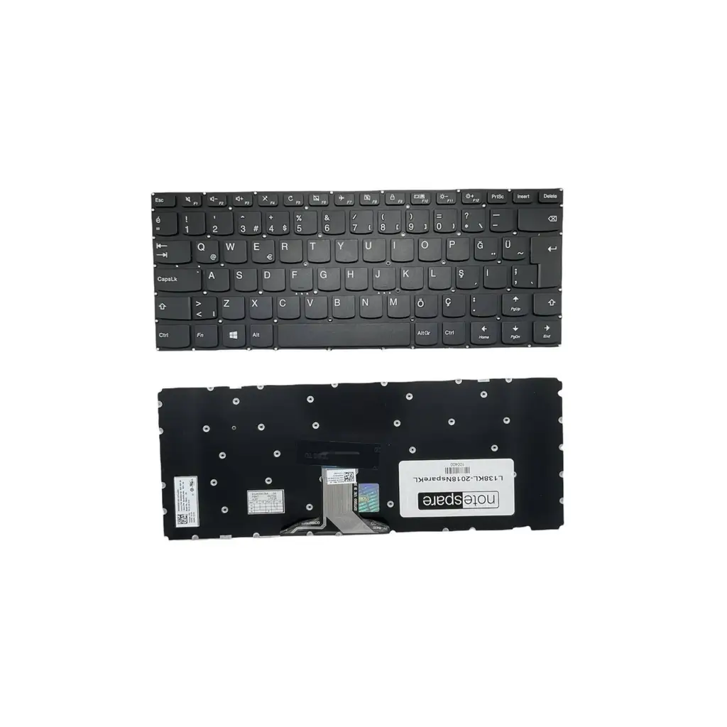 Lenovo ile Uyumlu Yoga 510-14AST 80S9, 510-14AST 80VB Notebook Klavye Siyah TR